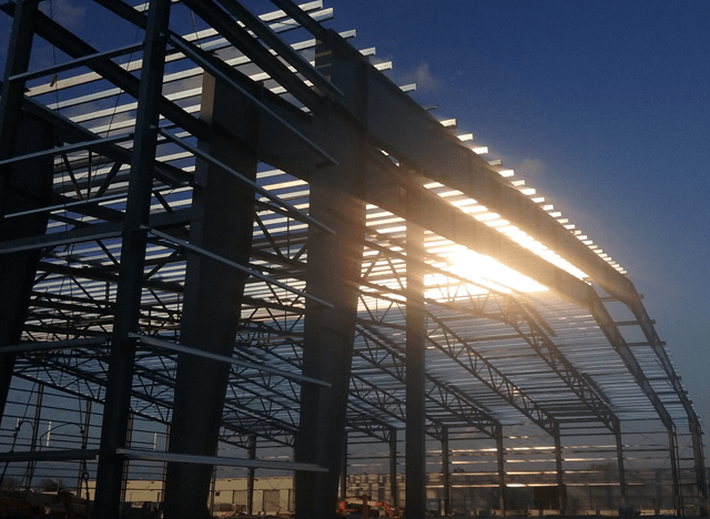 new construction using pre-engineered building at Dayton International Airport